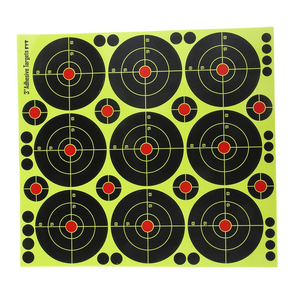 3x90pcs Targets Reactive Splatter Dia. 8cm Adhesive Paper Target