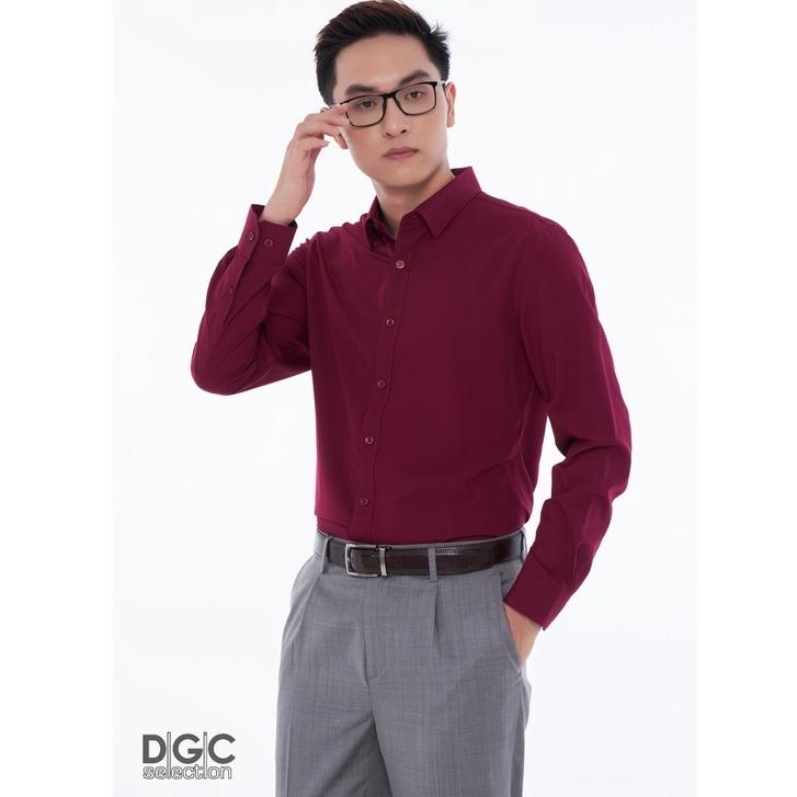 Áo sơ mi Nam dài tay 2 màu đỏ xanh DGC - SASDCB10M