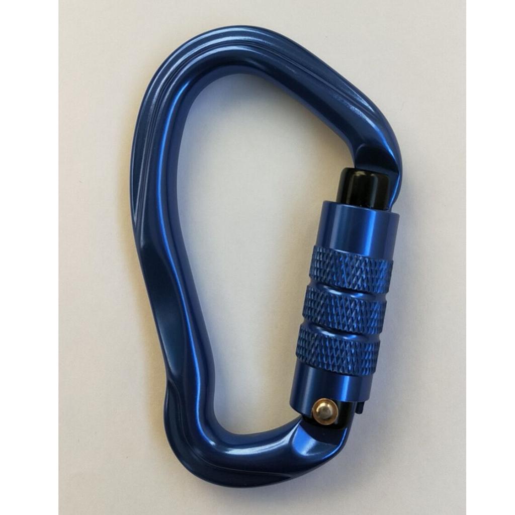 2pcs Auto Locking Rock Climbing Carabiner Clip Main Quickdraw 23KN Hammock Blue