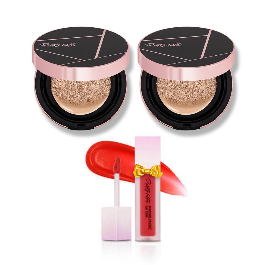 COMBO 2 Phấn Nước Touch-In-Sol Pretty Filler Glam Beam Cover Cushion + Tặng 1 son kem lì touch in sol