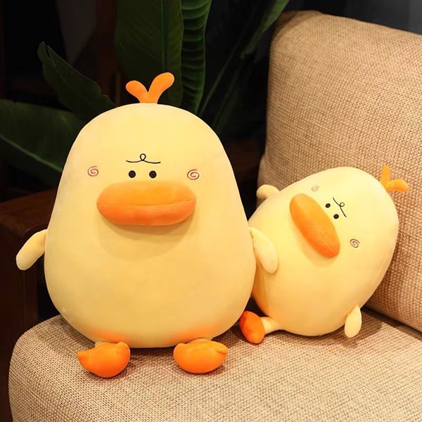 Gấu Bông Con Gà Ngố, Vịt Ngố Siêu Đáng Yêu, Cute (16cm---&gt;45cm) Vải Miniso 4 Chiều Mềm Mịn Cao Cấp, Hàng Xịn Loại 1 (Tặng Kèm 1 Ví Da 12 Ngăn Đựng Thẻ Atm, Cccd)