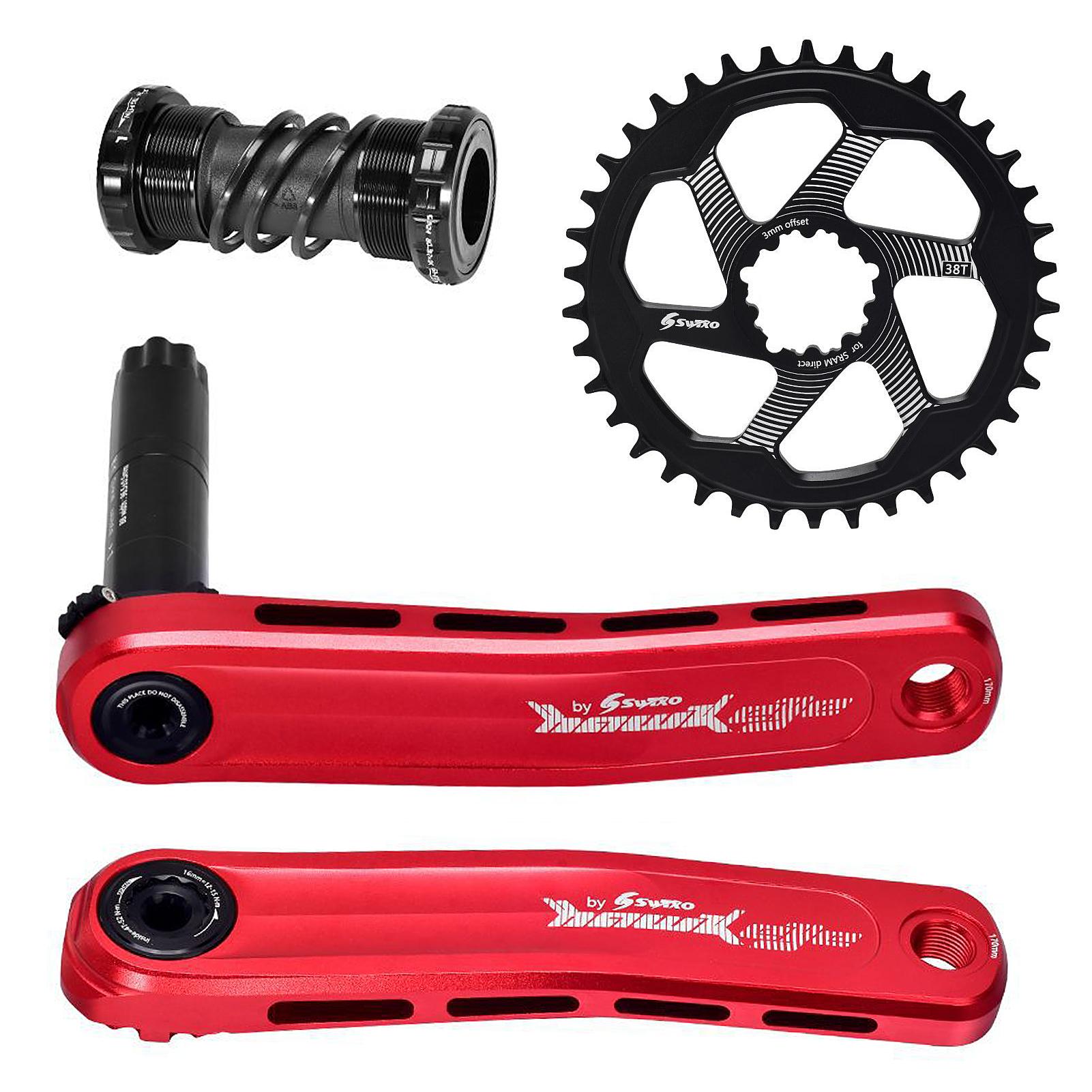 Bộ phụ kiện giò đạp leo núi SWTXO 170mm MTB với giá đỡ dưới cùng và chuỗi 30T/32T/34T/36T/38T