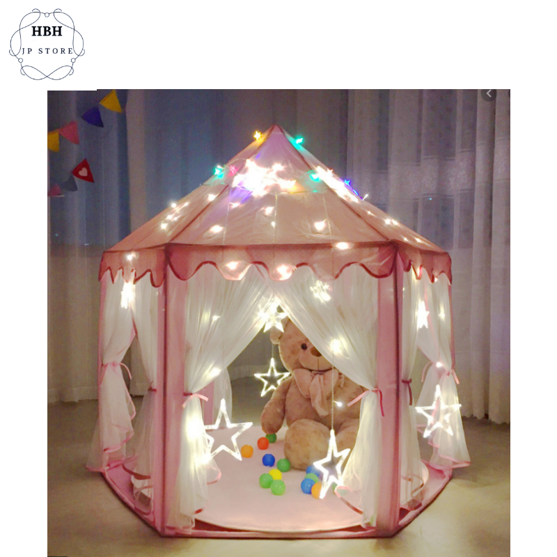 Lều công chúa cho bé yêu tặng kèm đèn nháy sao 3 mét trang trí