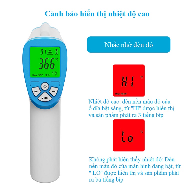 Nhiệt kế thông minh đo trán hồng ngoại 8806C ( Đo nhiệt độ cơ thể, đồ vật, nhiệt độ phòng ... - Tặng kèm bộ 6 con bướm dạ quang phát sáng )