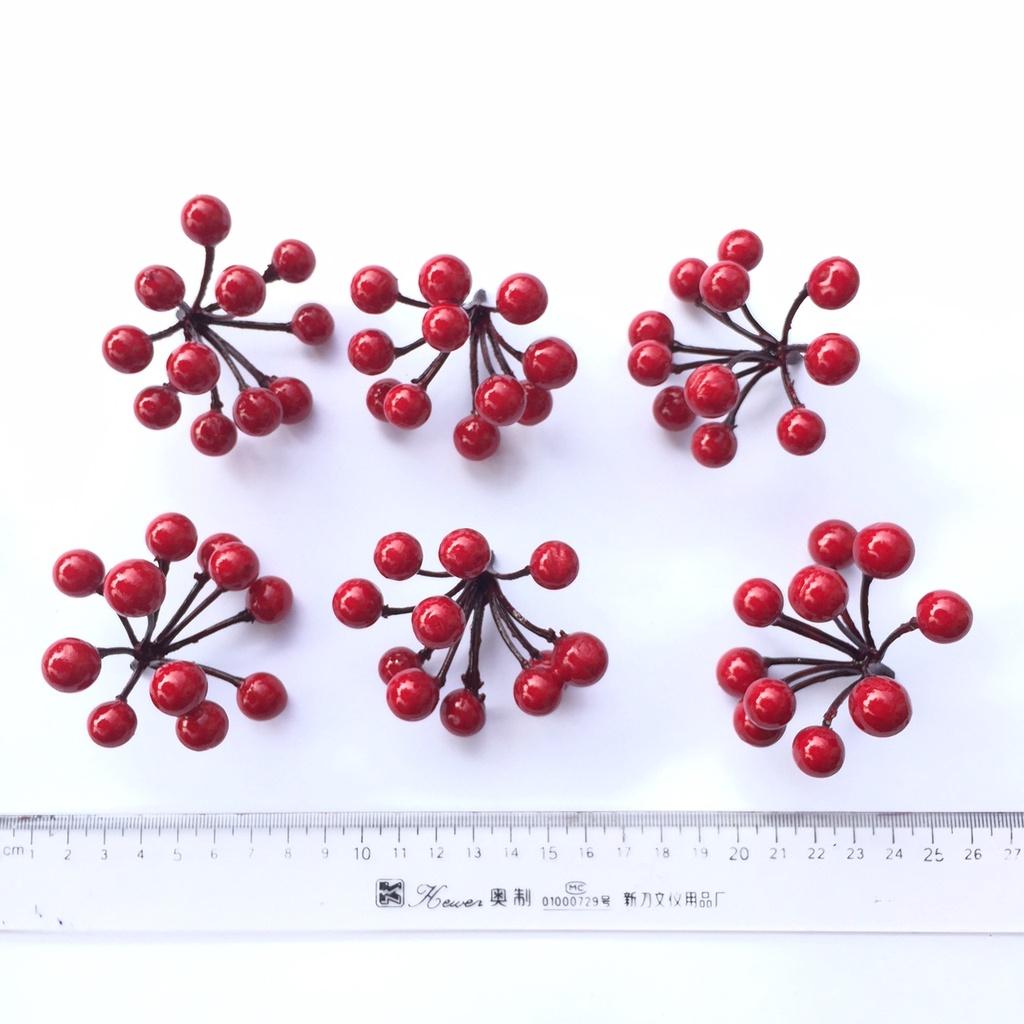 COMBO 5 Chùm quả cherry trang trí đỏ