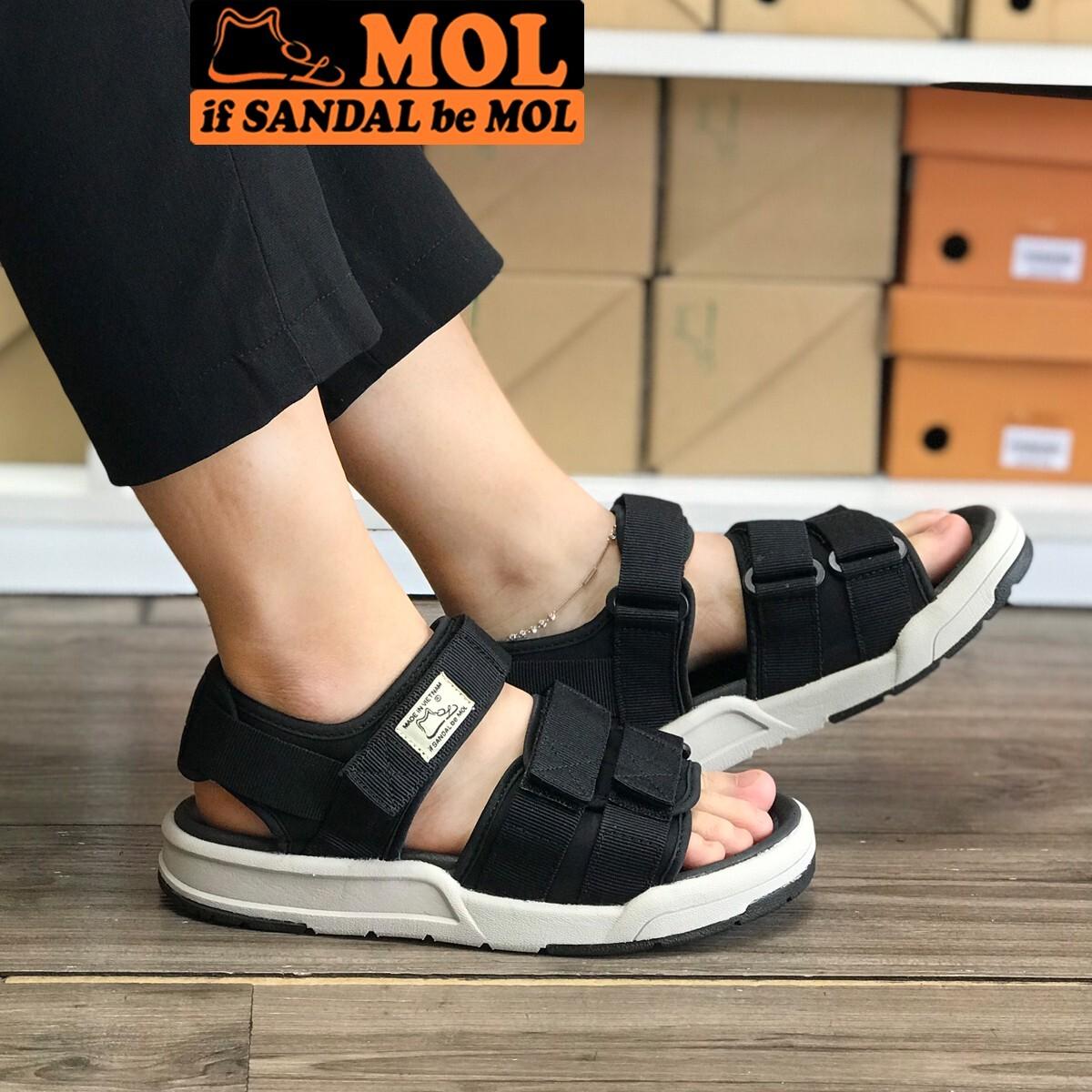 Sandal couple nam nữ quai dù cao cấp hiệu MOL MS1804B2