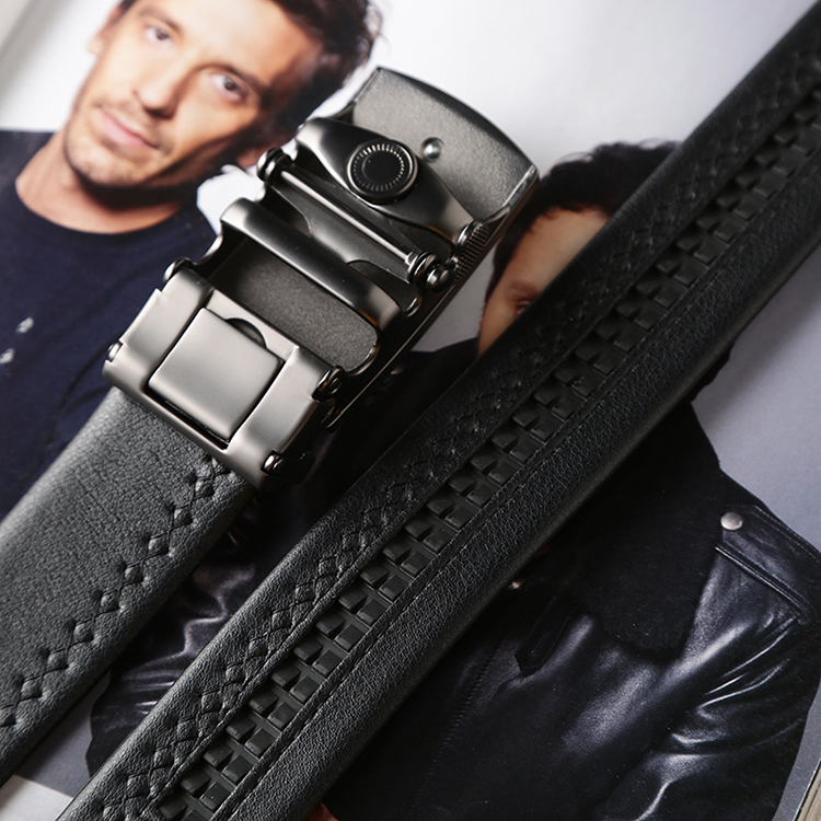 Thắt lưng nam bằng da thật mặt khóa tự động chống xước, nguyên hộp bảo hành 24 tháng