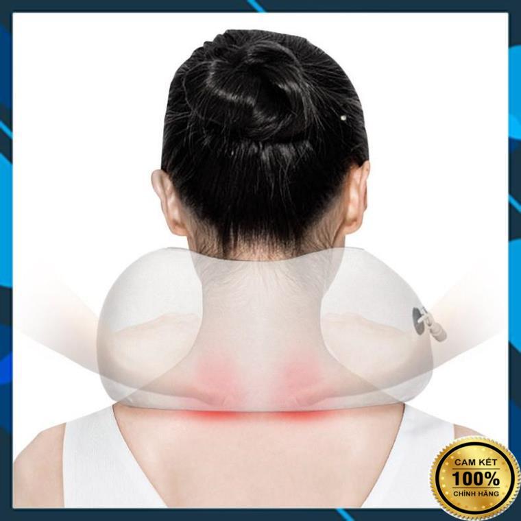 Gối Massage Cổ Chữ U Nhật Bản Cao Cấp - Máy Mát Xa Cổ Vai Gáy Có Sưởi Hồng Ngoại 4 Chức Năng Trị Liệu- Sạc Pin