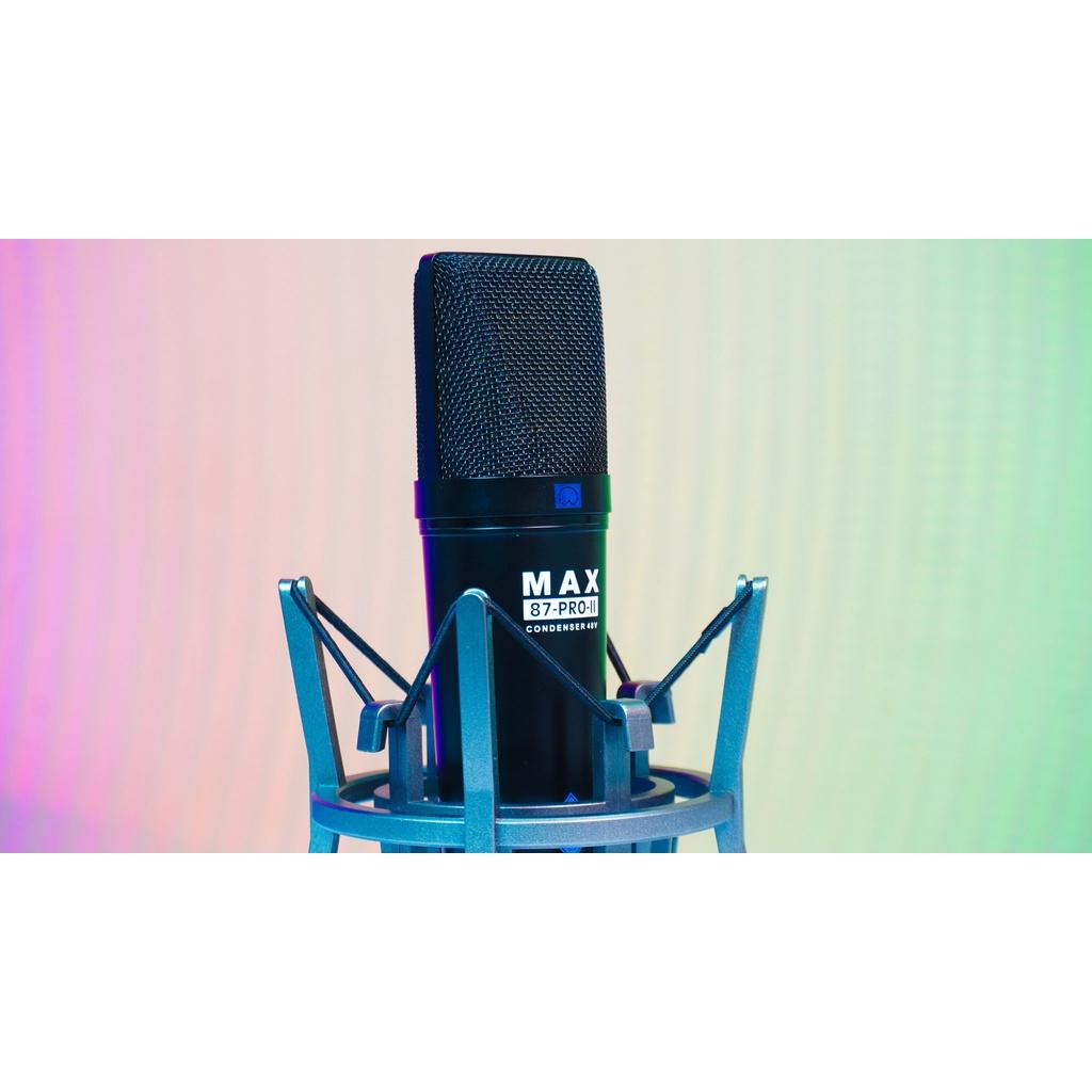 Mic thu âm Max 87-Pro-II -Phiên bản mới 2022- Micro 48V thu âm karaoke livestream chuyên nghiệp - Condenser microphone -