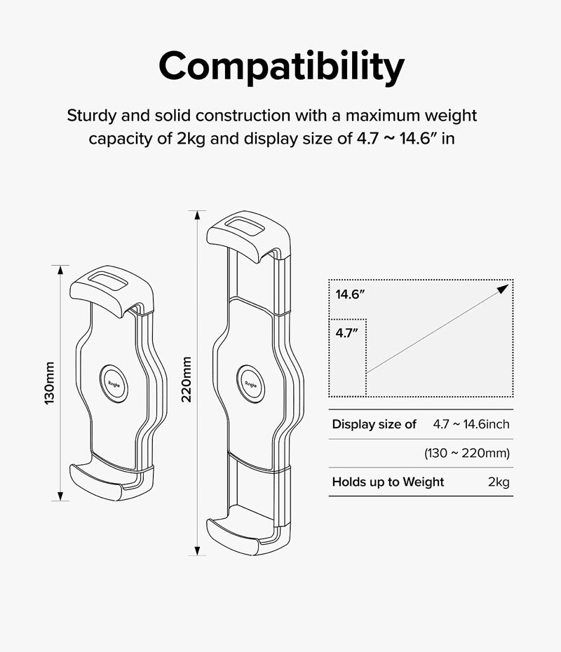 Giá đỡ cho điện thoại, máy tính bảng RINGKE Floor Stand Holder - Hàng Chính Hãng
