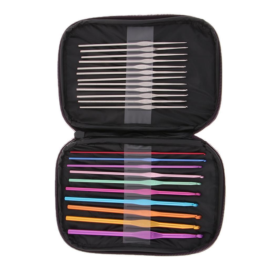 1 Set Crochet Hooks  Weave Yarn Stitches Knitting Craft Tool Kit Case