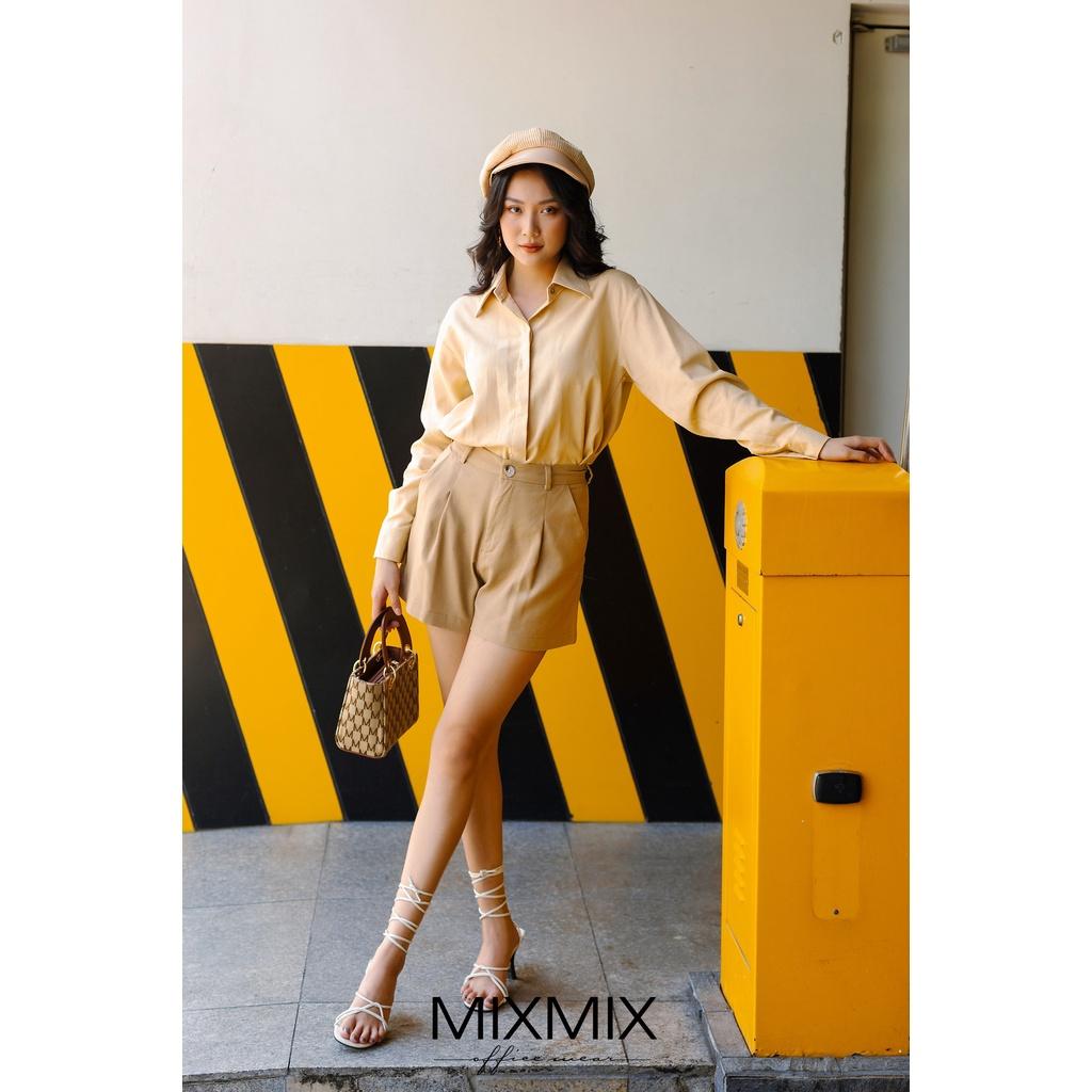 Quần Short Linen nữ cá tính - MIXMIX - Hàng thiết kế - Hình độc quyền shop chụp
