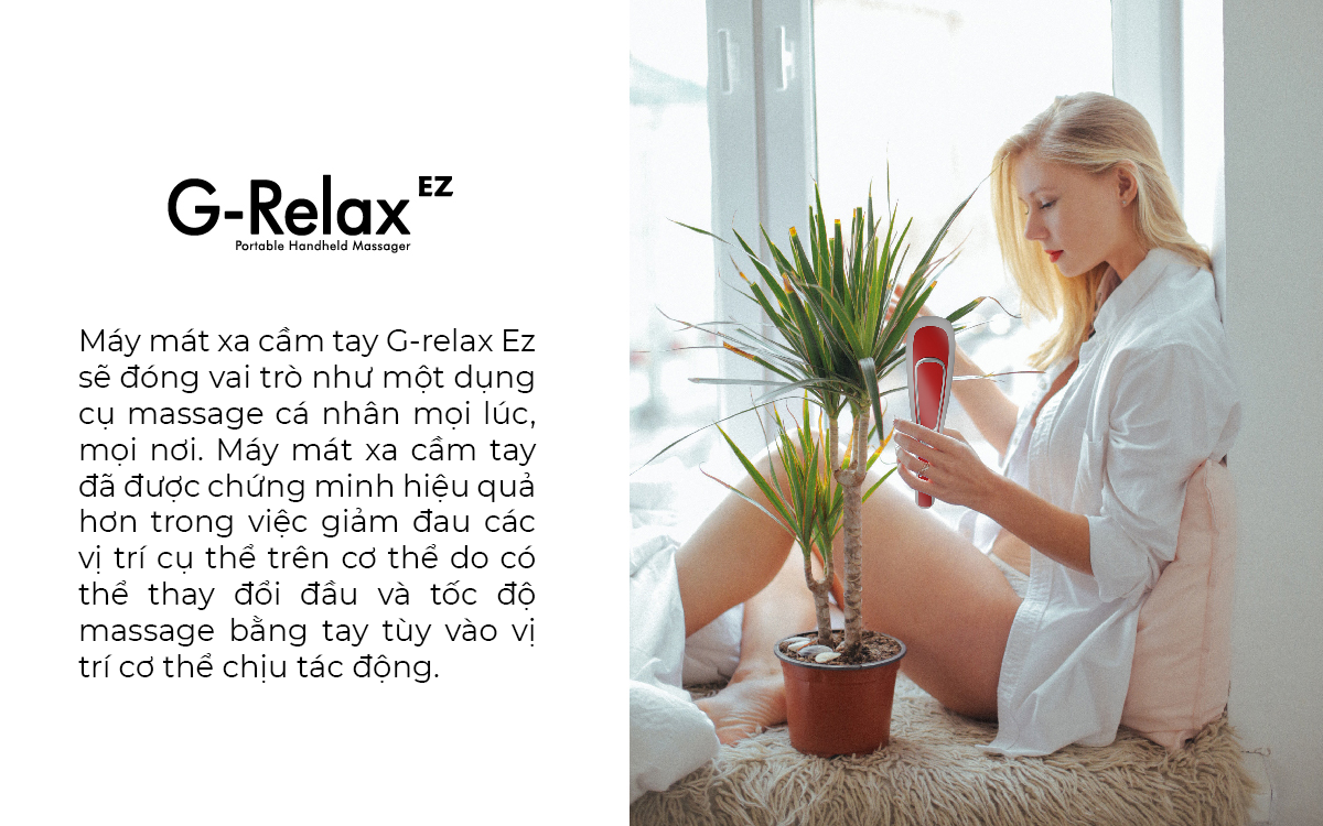 Máy Massage Cầm Tay GINTELL - G-Relax EZ | 1 Năm Bảo Hành