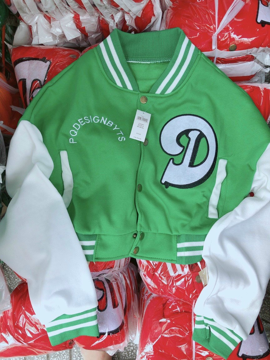 Áo khoác Nữ Croptop Lửng Chữ D _ Kiểu Bomber Nút Bấm Form Hàn Quốc - FREESHIP RẺ ĐẸP - Chống Nắng