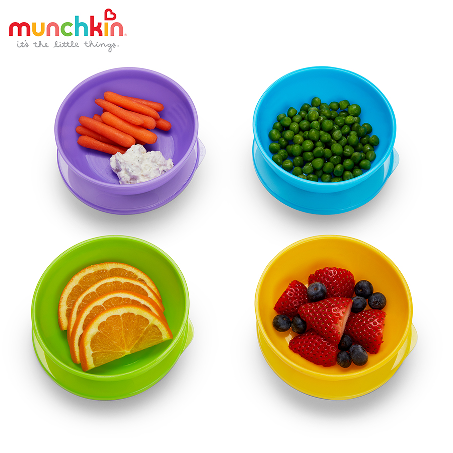 Bộ 4 Bát Có Nắp Và 2 Thìa Munchkin MK43867