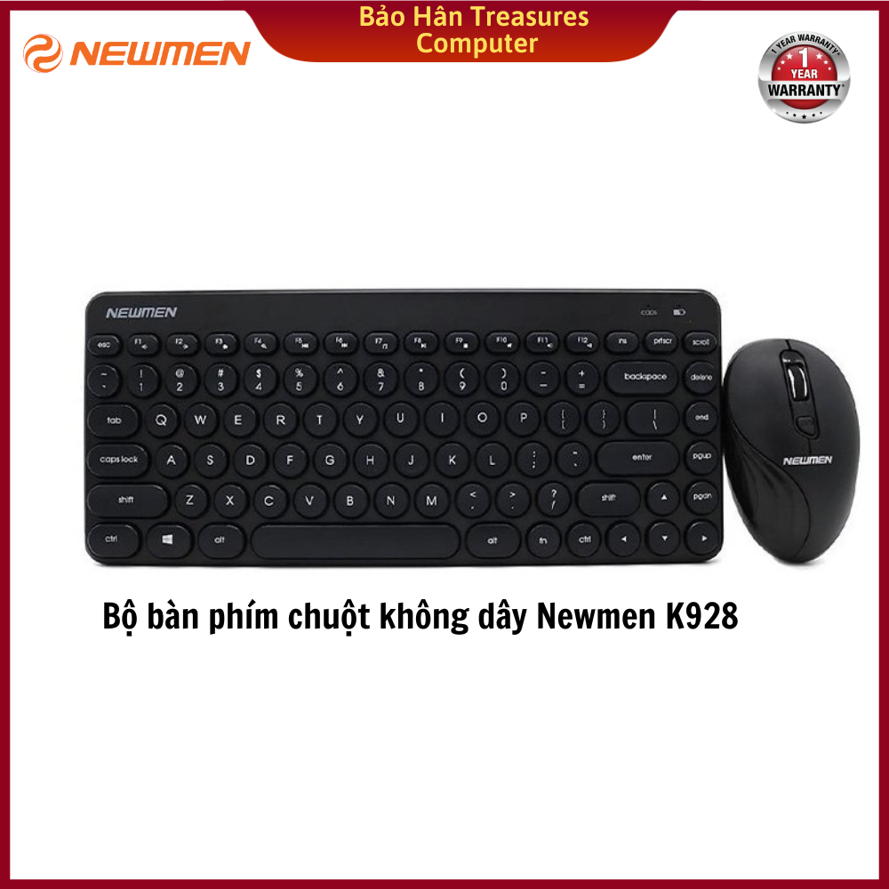 Bộ bàn phím chuột Newmen K928 không dây thời trang không ồn - Hàng Chính Hãng