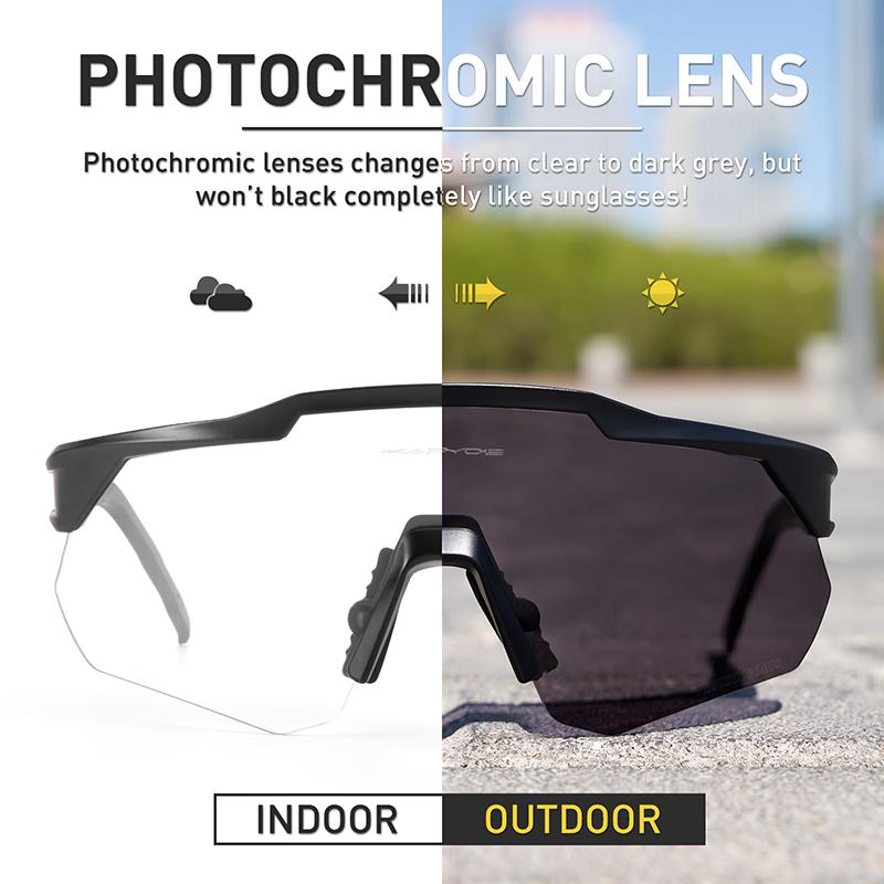 Kapvoe Kính Đi Xe Đạp Phân Cực MTB Kính Nữ Ngoài Trời Photochromic Xe Đạp Kính Mát Thể Thao Người UV400 Đi Xe Đạp Kính Mắt Color: 08 Lenses Color: 4LENS