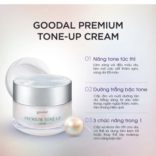 Kem Dưỡng Da Nâng Tone GOODAL PREMIUM TONE-UP CREAM Mẫu 2020 - 30ml