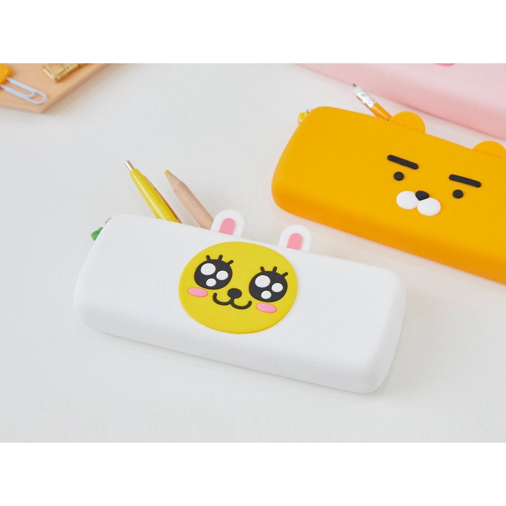 Hộp Bút Silicon Muzi Màu Trắng Kakao Friends Chính Hãng