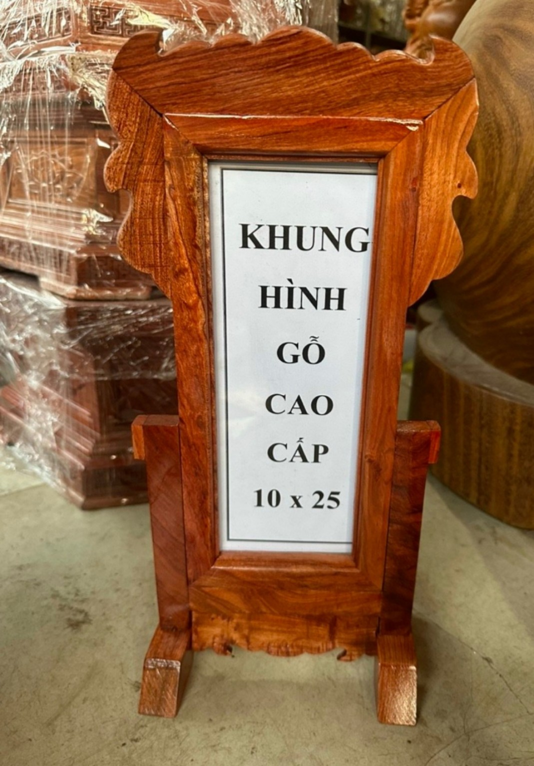 Bài vị thờ gỗ hương 10x30 cm
