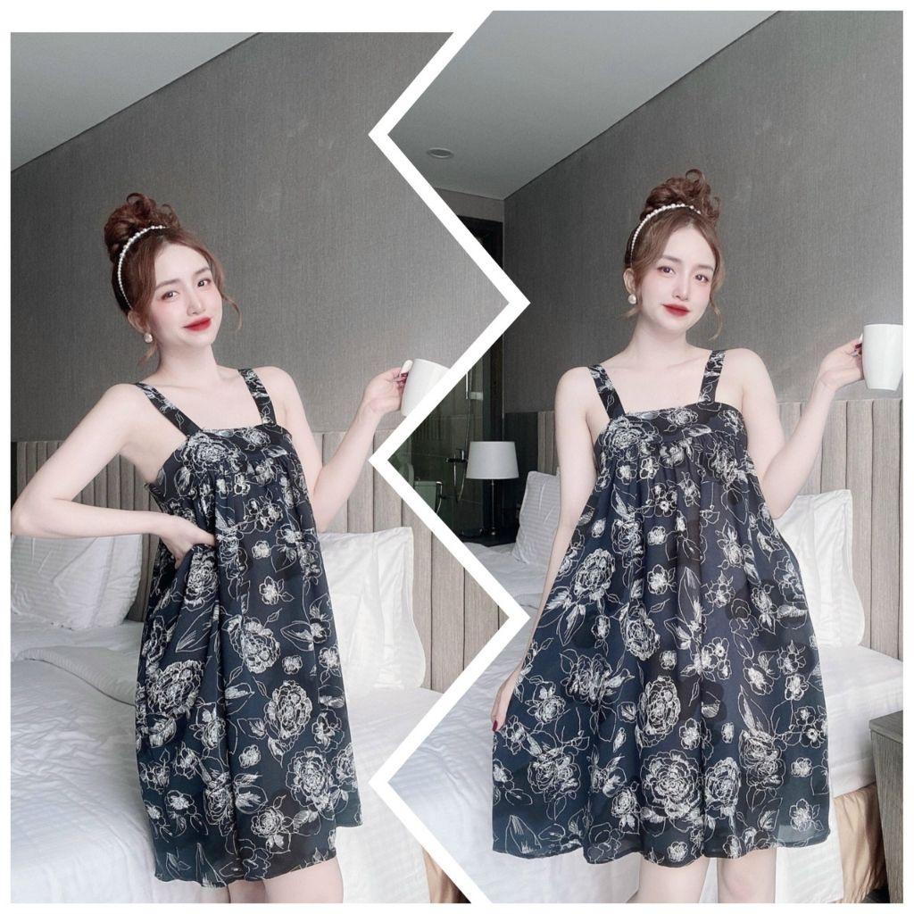 Váy ngủ sexy BIGSIZE ️FREE SHIP️ Đầm ngủ sexy lụa Mango Chất Siêu Mát Dáng Siêu Xinh &lt;75kg