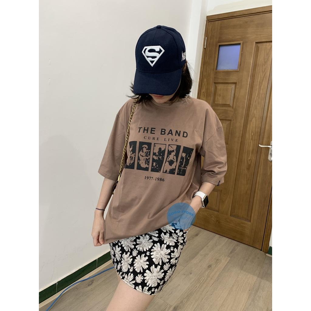 Áo thun unisex Thun nâu in chữ-freesize -cotton co giãn 4 chiều MS 20