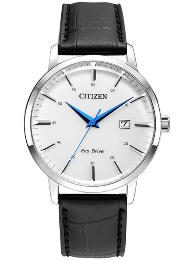 Đồng Hồ Nam Citizen Eco-Drive BM7461-18A (40mm) - Dây Da - Kính Khoáng - Mặt Trắng