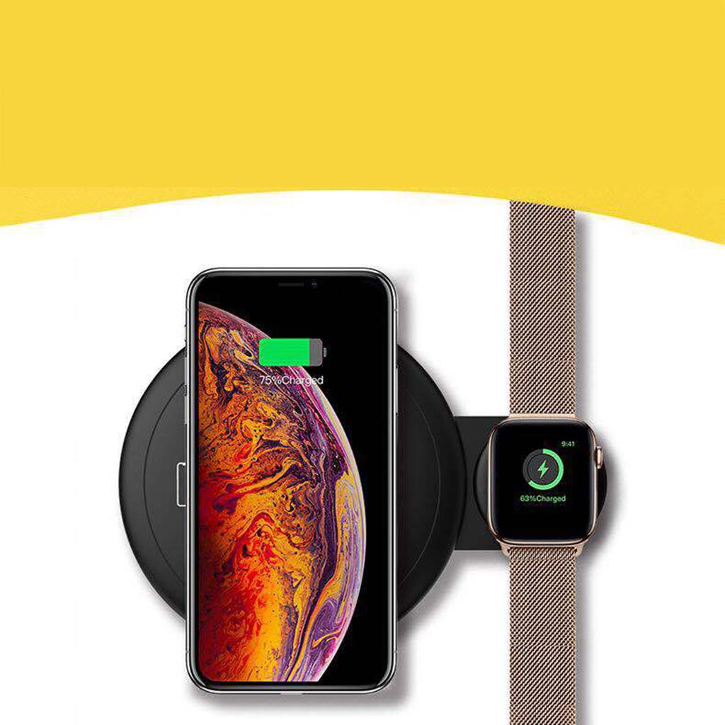 2 in 1 Fast -Slim Wireless Charger Portable Charge Dock Station Charging