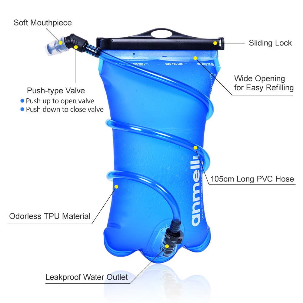 Túi dự trữ nước để đi xe đạp 2L có ống hút