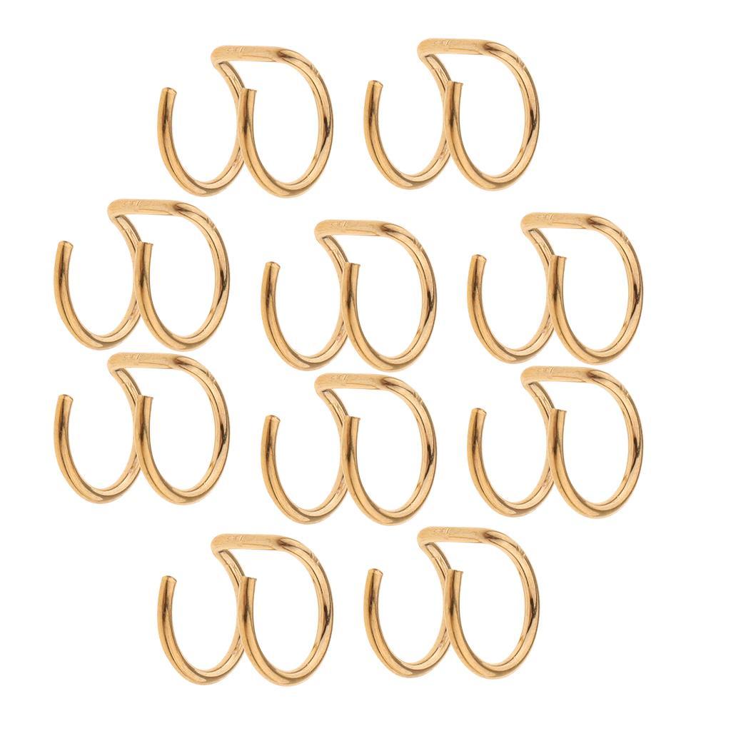 10 Pieces Stainless Steel Clip On Ear Loop Ring Non-piercing