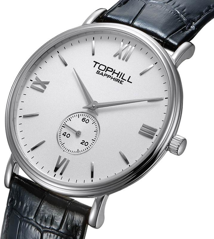 Đồng hồ nam dây da chính hãng Thụy Sĩ TOPHILL TA021G.PB1297
