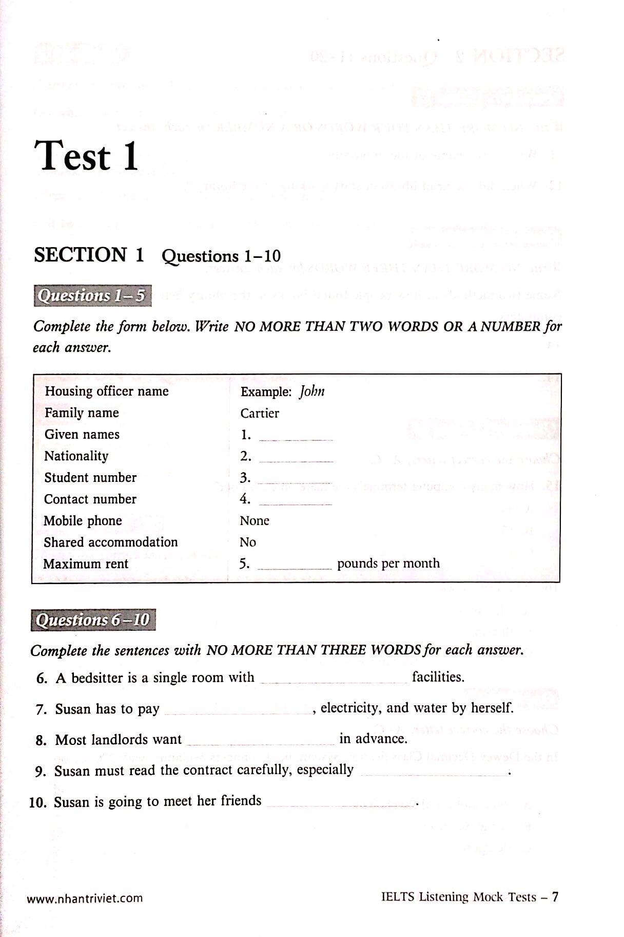 IELTS Listening Mock Test (Kèm CD)