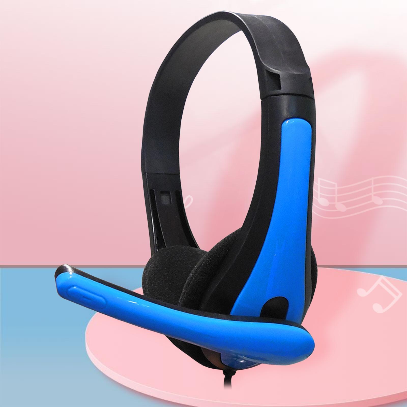 Wired Headphones 3.5mm Audio Cable Music Over Ear Headset for Cellphones Kids Online Class