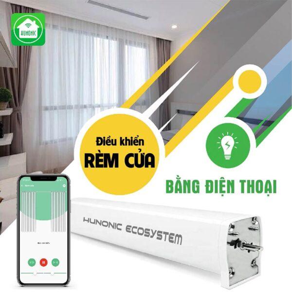 Động cơ rèm thông minh Hunonic Ecosystem Điều khiển rèm từ xa qua điện thoại [Hàng Chính Hãng]