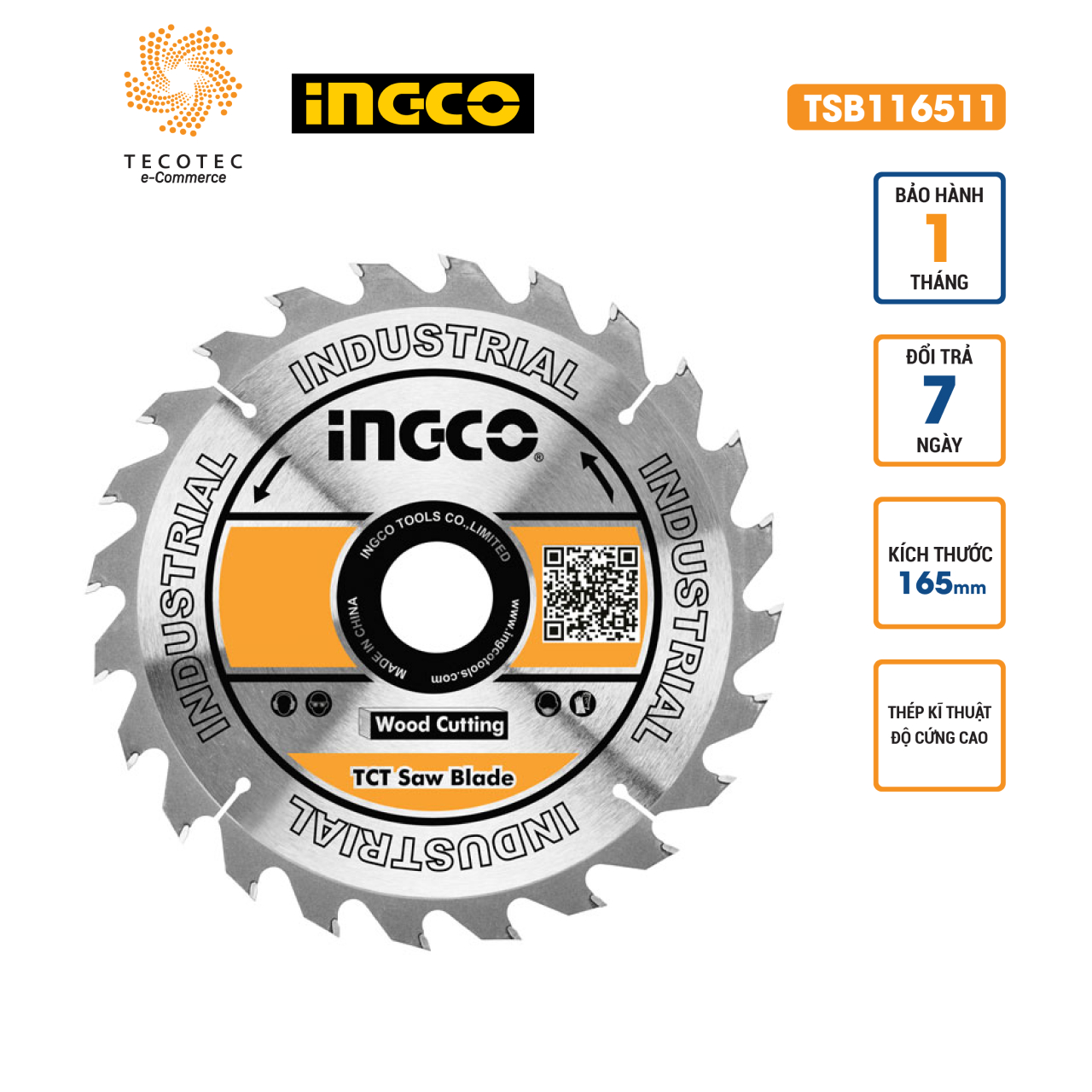 Lưỡi cưa TCT INGCO TSB116511