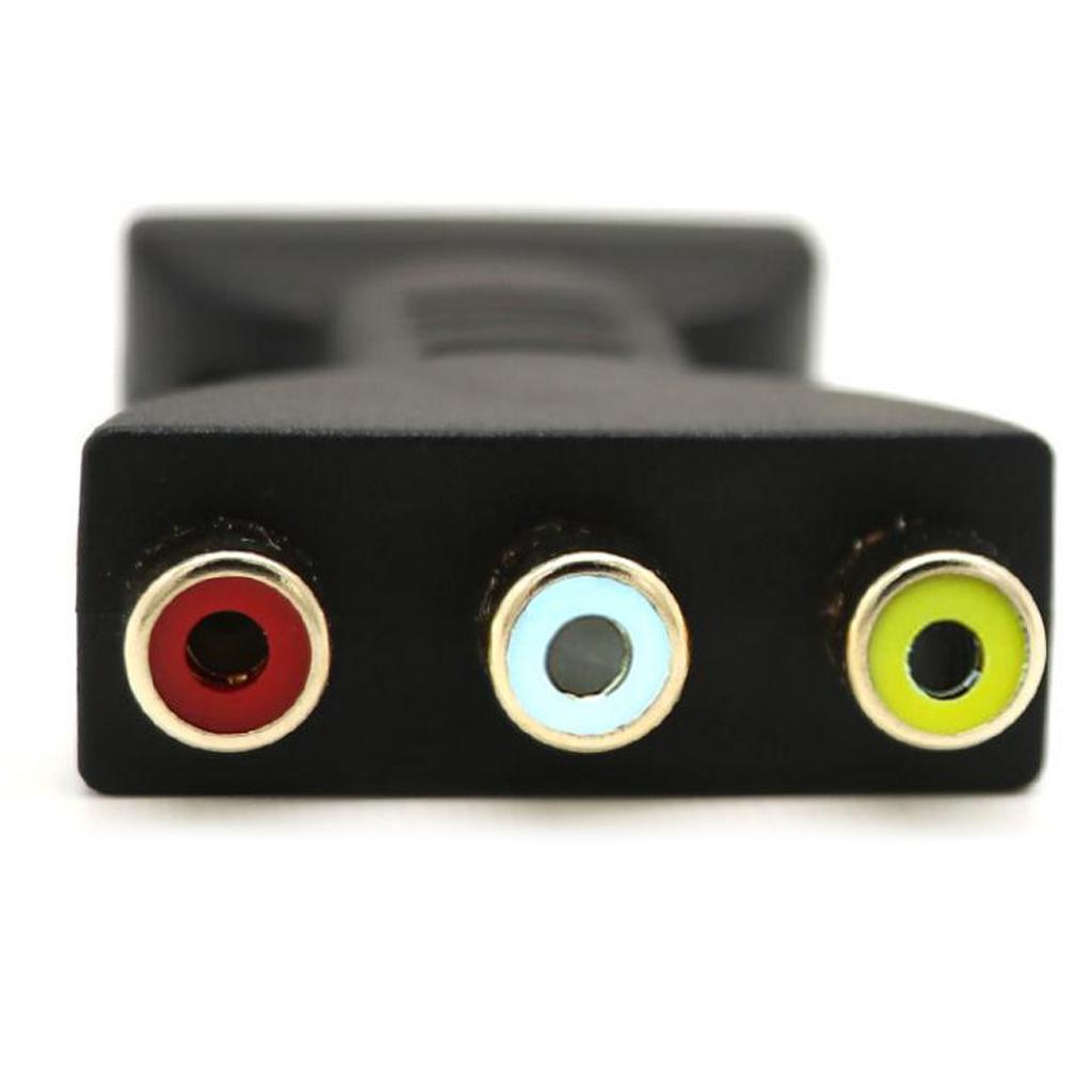 6pcs  Male to 3 RCA Video Audio Adapter AV Converter for 1080P HDTV DVD