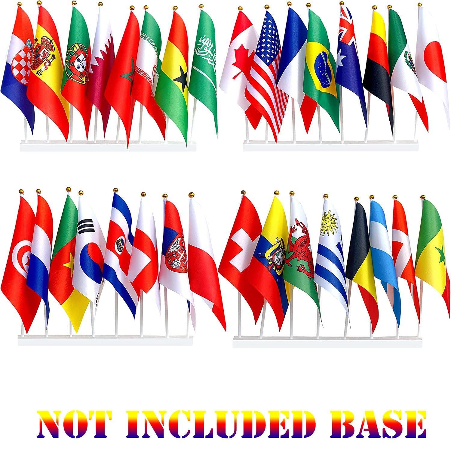 Hình ảnh 32 cờ quốc gia, cờ que quốc tế, cờ que tròn nhỏ, phù hợp với mọi loại sự kiện thể thao, cúp thế giới, olympic, cờ quốc gia.