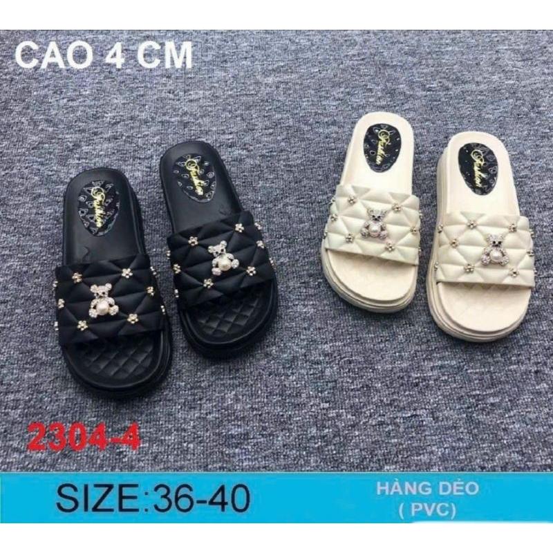 Dép nhựa nữ đế cao 4cm êm mềm ba mẫu size 36_40