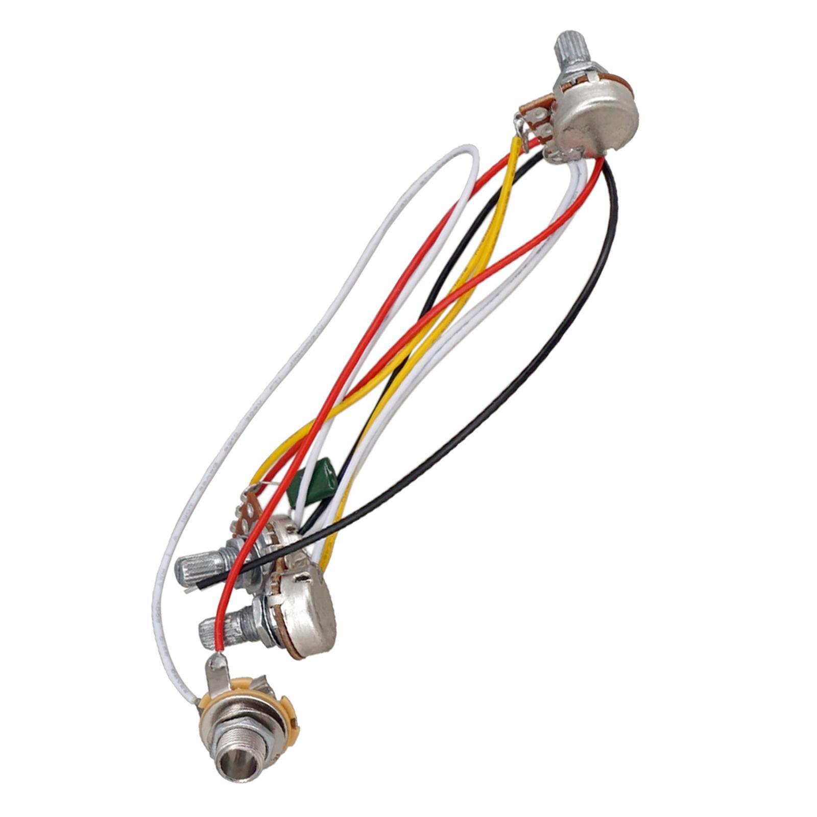 Guitar Potentiometer Bass Parts Guitar Wiring Harness Set for Replaces Accessory