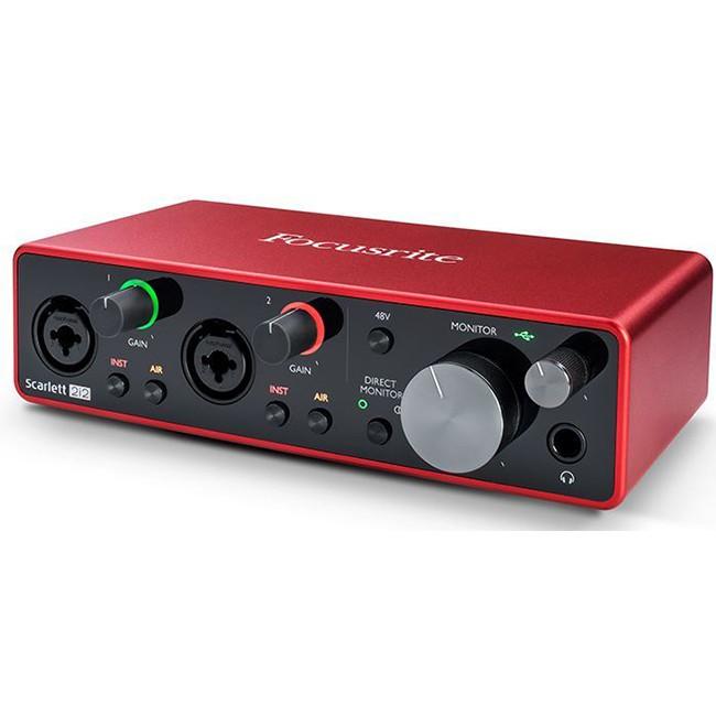 Sound card thu âm Focusrite Scarlett 2i2 (Gen3) - Soundcard cao cấp hỗ trợ livestream, thu âm chuyên nghiệp bảo hành 12t