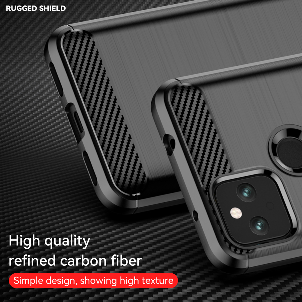 Ốp lưng dành cho Google Pixel 5A 5G silicone mềm Carbon phay xước chống sốc chống vân tay