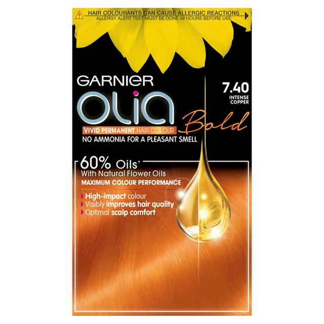 Thuốc nhuộm tóc Garnier Olia Permanent Hair Color (Bill Anh) - 7.40 Intense Copper