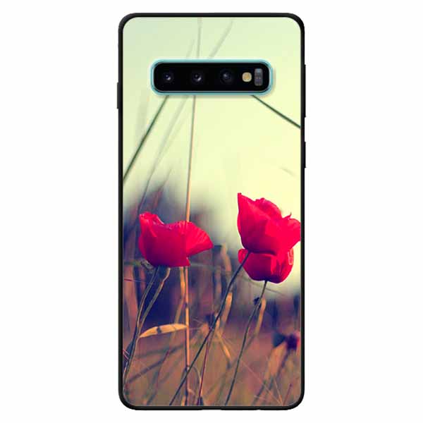 Hình ảnh Ốp lưng dành cho Samsung S10 Plus mẫu Ba Nụ Hoa Đỏ