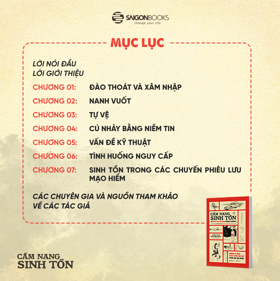 Sách - Cẩm Nang Sinh Tồn - Những Kỹ Năng Thoát Hiểm Cần Phải Biết Trước Khi Quá Muộn