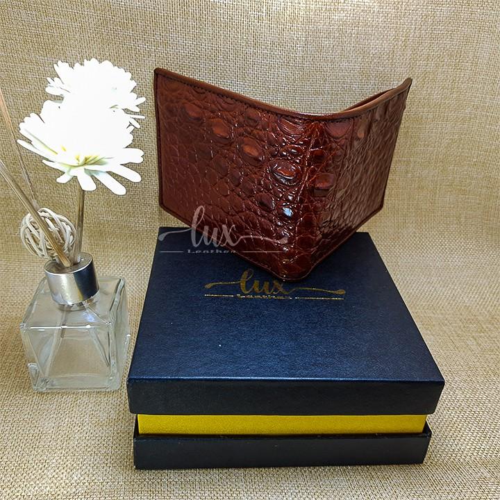 Ví Nam Da cá sấu LuxLeather LM1014 Một mặt - Kiểu Ngang - Da trơn