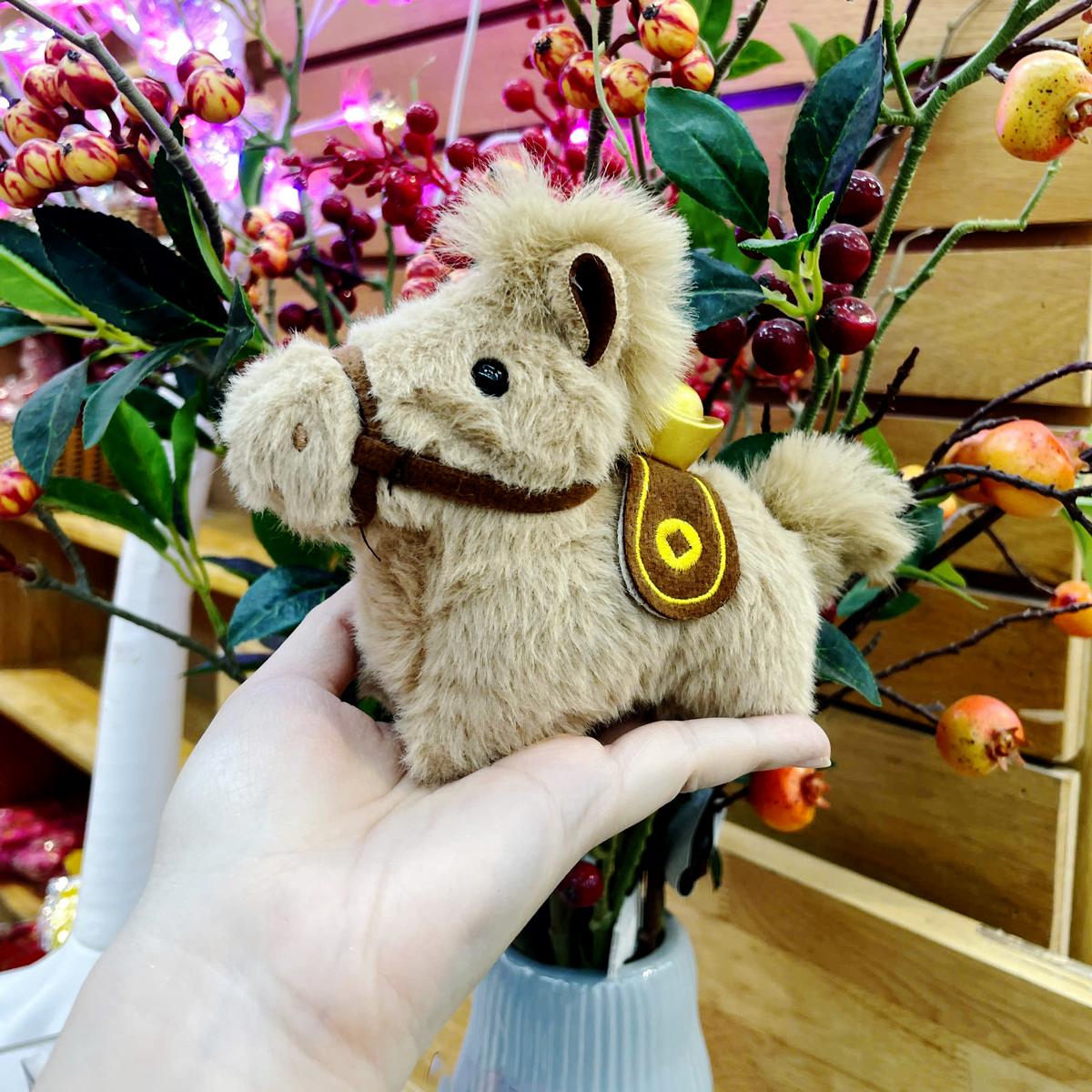 Móc Treo Thú Bông Ngựa - Mã Đáo Thành Công - Tết Bính Ngọ 2026 - XM01 - Màu Nâu