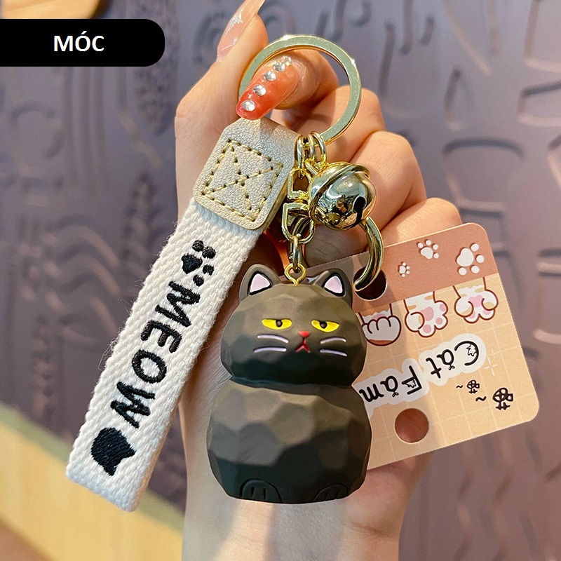 Móc khóa Mèo tròn ú đáng yêu