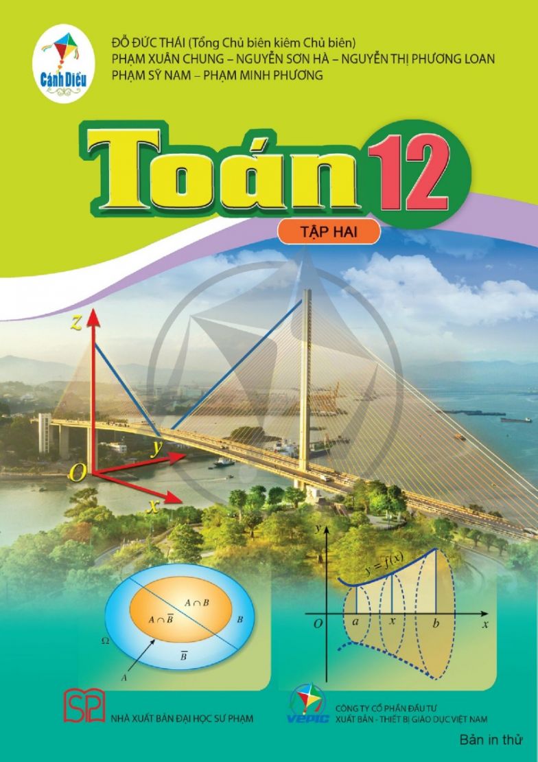 Sách giáo khoa Toán 12- Tập hai- Cánh Diều (Kèm Nilon bọc Sách)