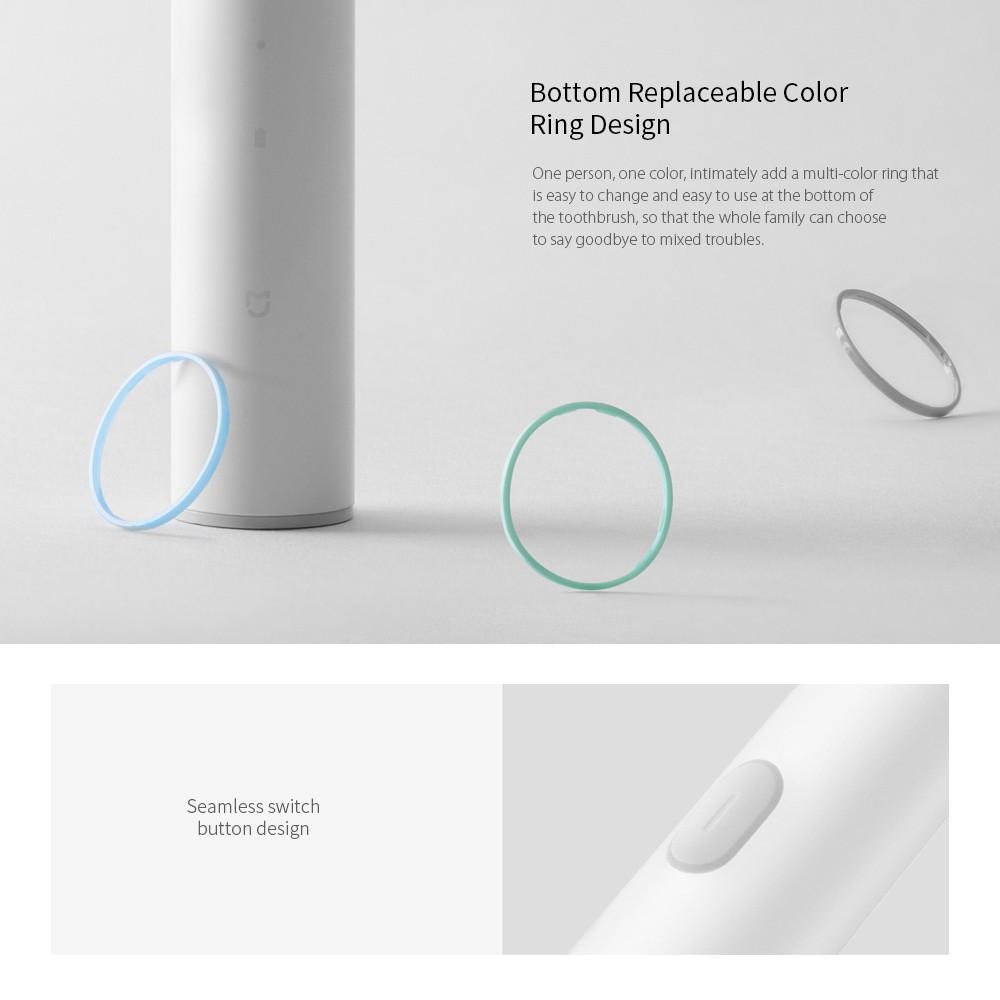 Bàn chải đánh răng Xiaomi Mijia T300 không dây sạc USB sử dụng sóng siêu âm chống nước tiện dụng-Hàng chính hãng