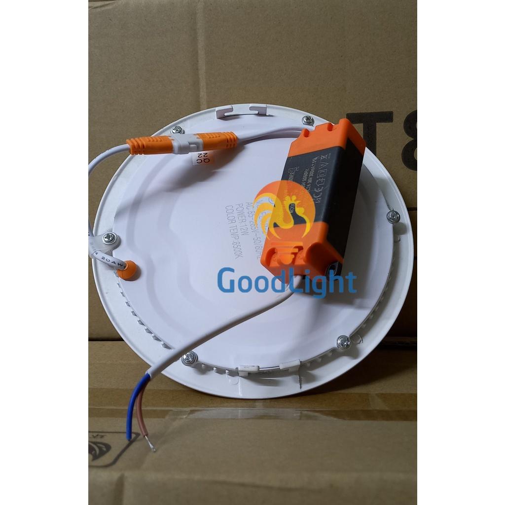 Đèn âm trần siêu mỏng 12W goodlight tròn sáng trắng bảo hành 2 năm lắp âm trần,chiếu sáng nhà cửa,cửa hàng